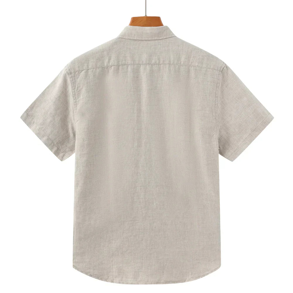 Camisa de Linho Manga Curta Masculina