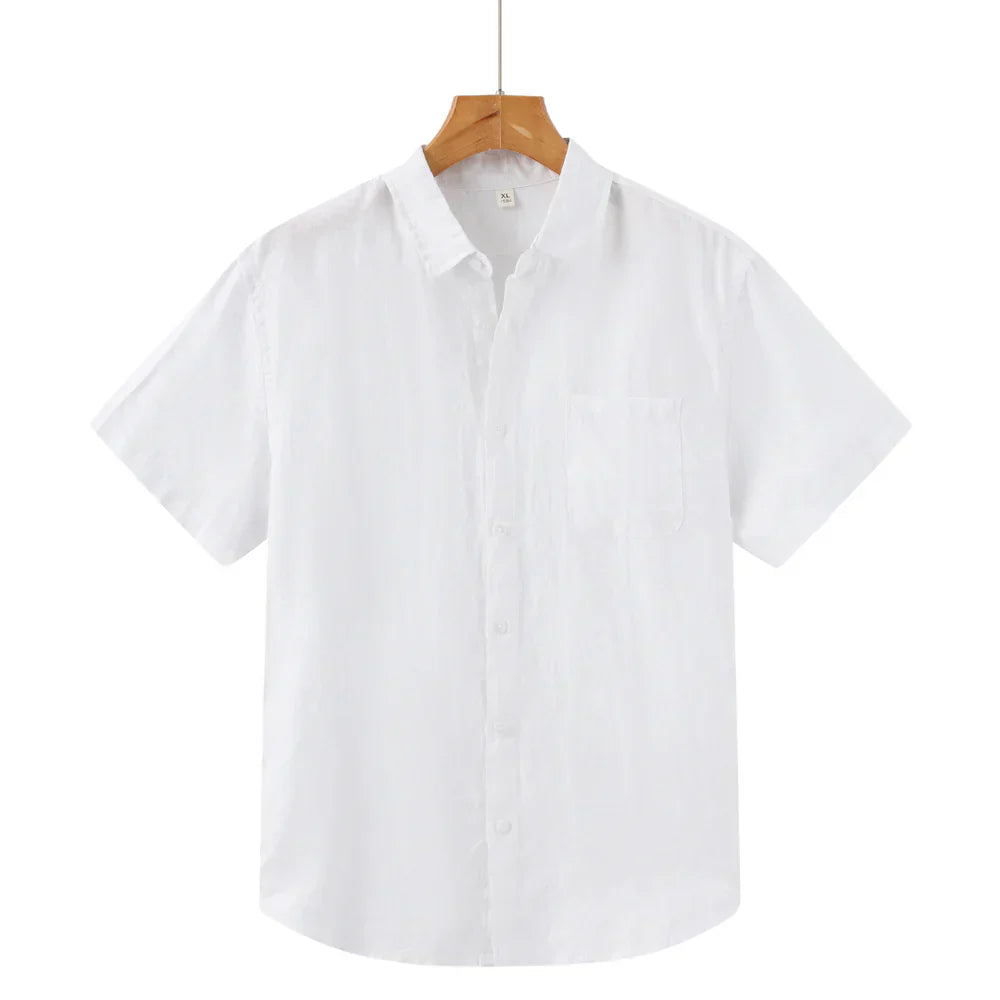 Camisa de Linho Manga Curta Masculina