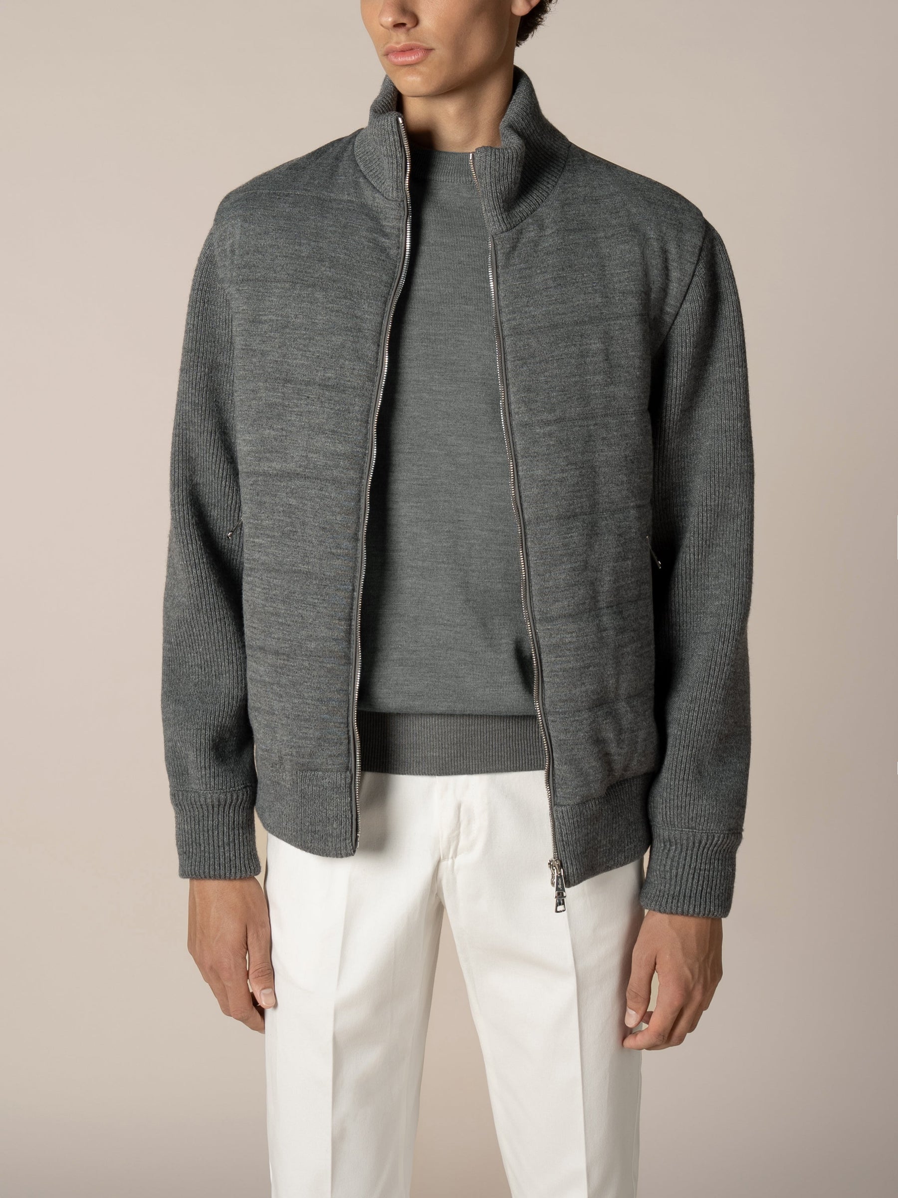 Dark Grey Urban Knit Jacket
