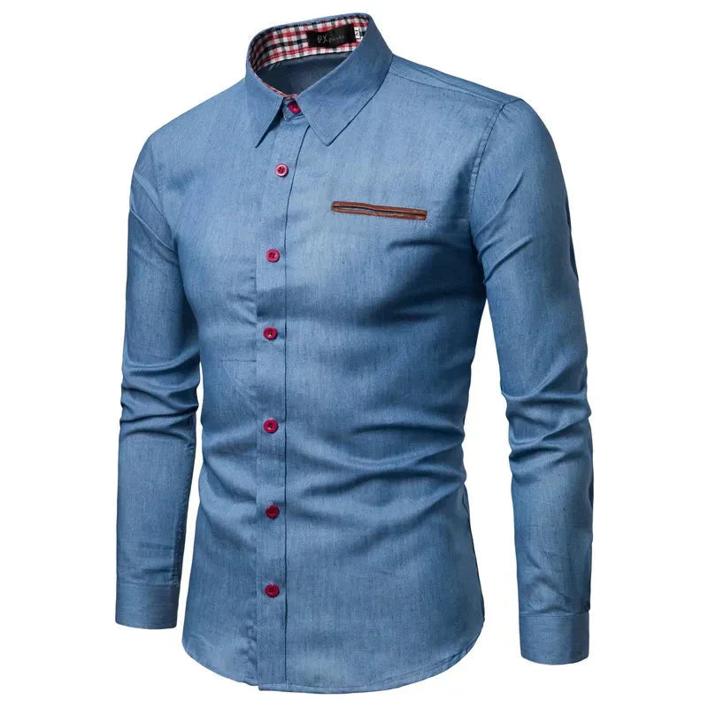 Camisa Masculina Manga Longa Casual Social