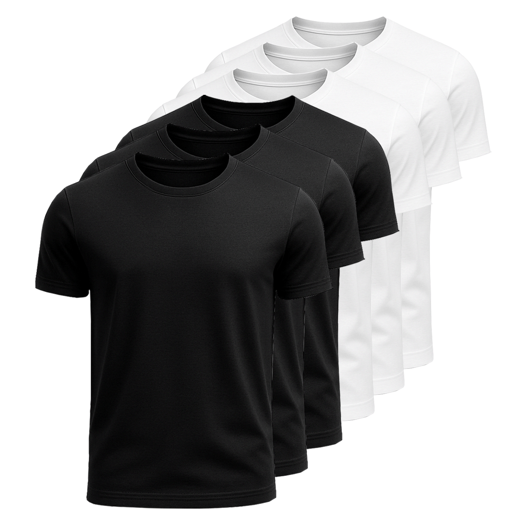 Kit 6 Camisetas Algodão Egípcio Marenzzo