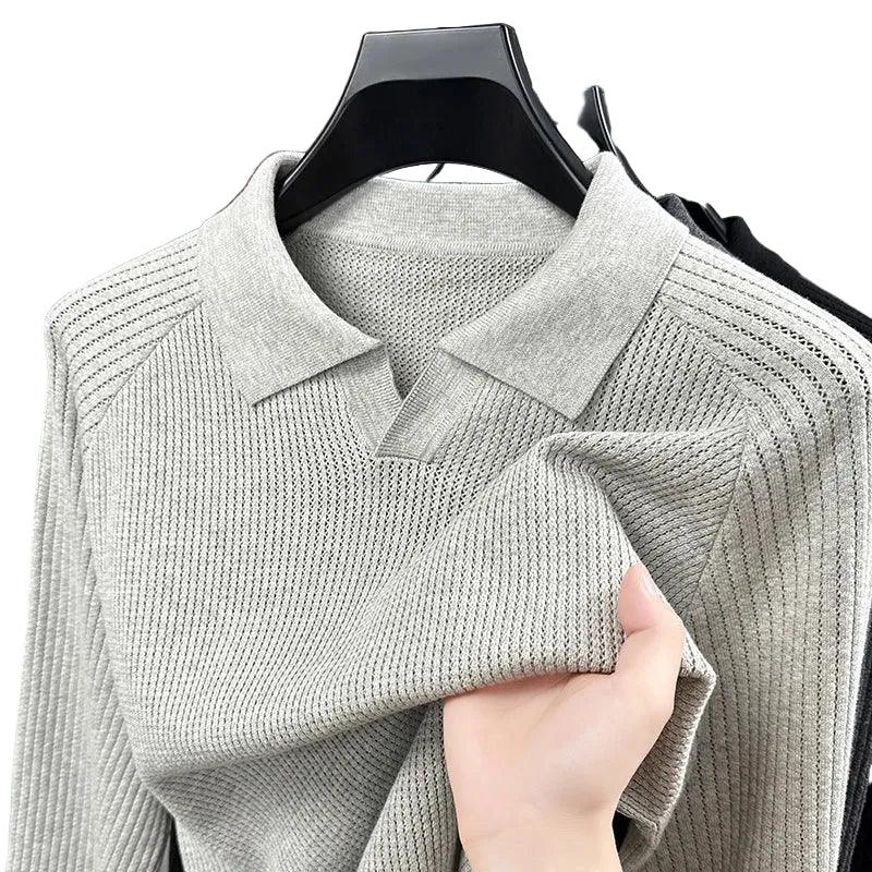 Camisa Polo Masculina Manga Longa Conforto - Marenzzo