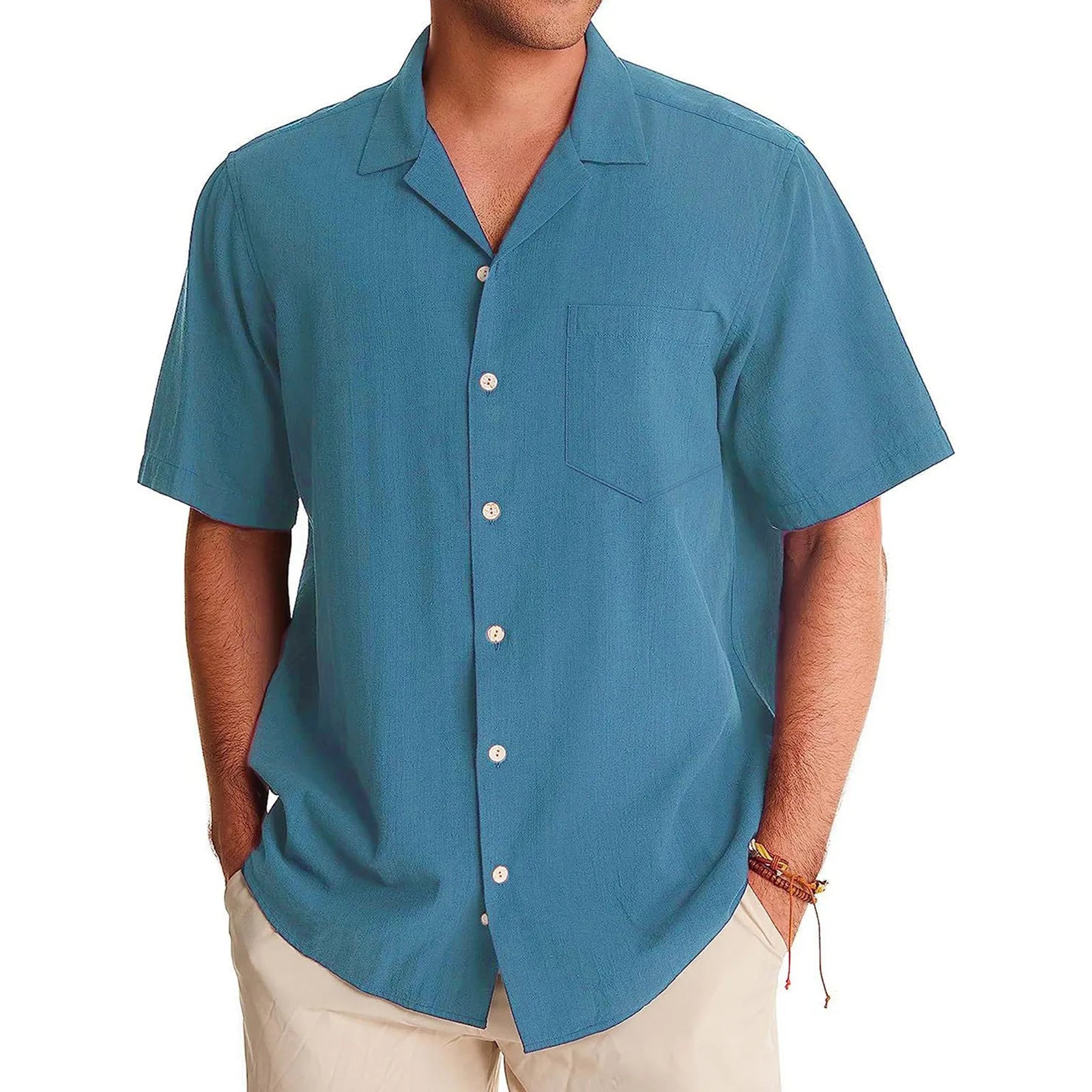 Camisa Masculina Marenzzo Casual Manga Curta