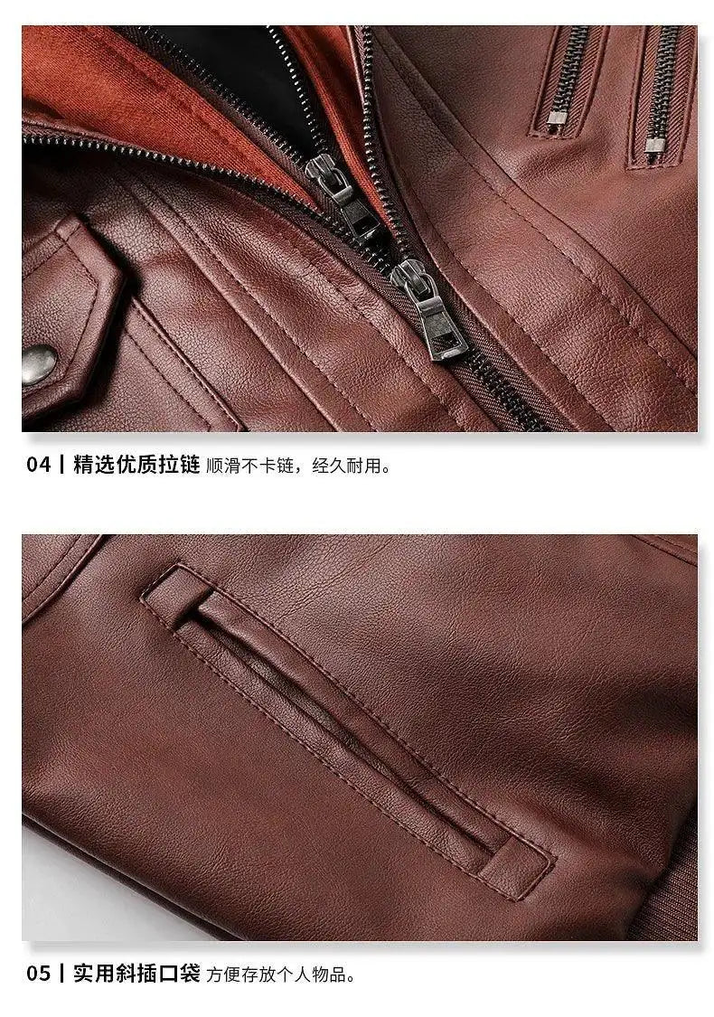 Jaqueta Masculina Marenzzo com Capuz em Couro Sintético