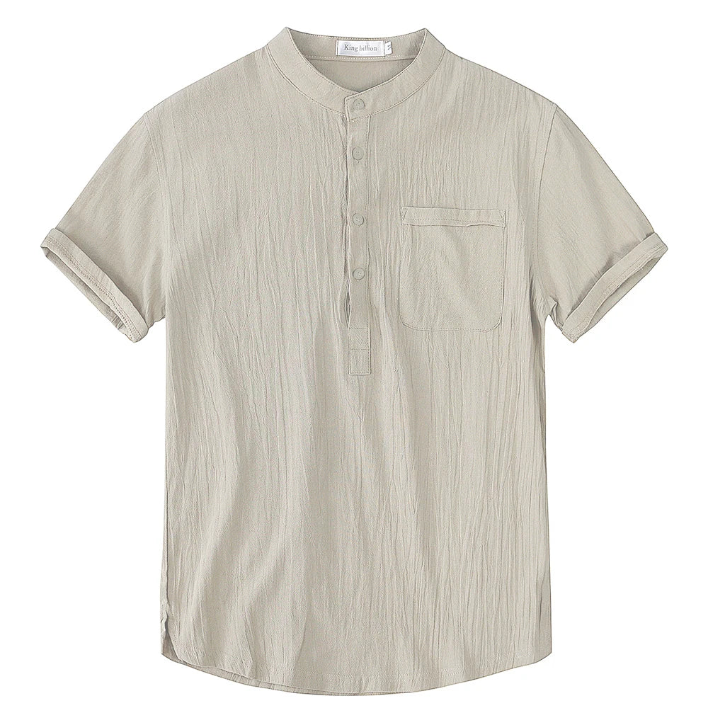 Camisa Masculina De Linho Confort Marenzzo
