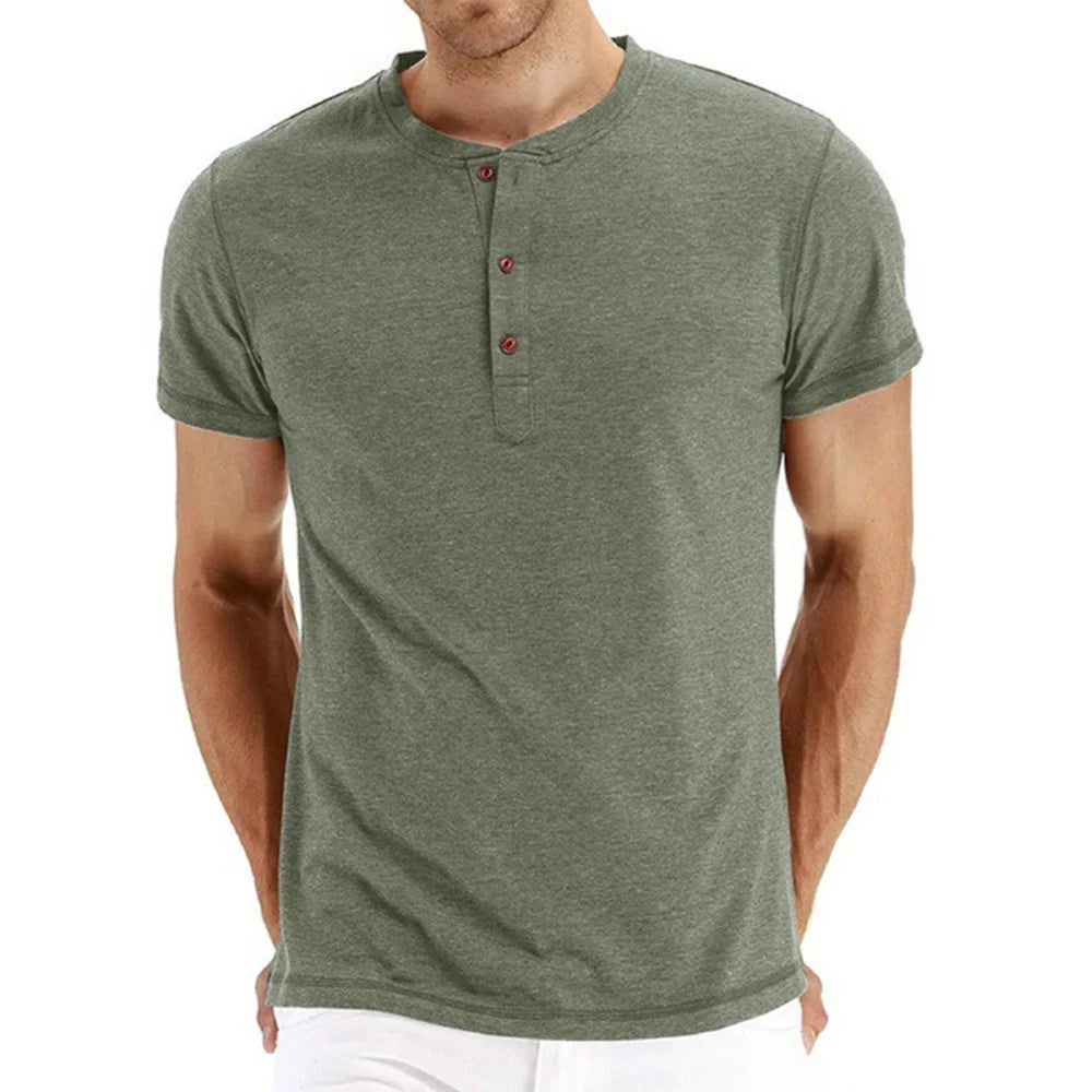 Camiseta Masculina Marenzzo Henley Slim