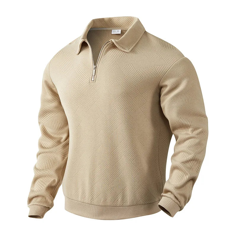 Camisa Polo Masculina Marenzzo Manga Longa com Zíper