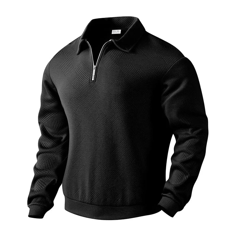 Camisa Polo Masculina Marenzzo Manga Longa com Zíper