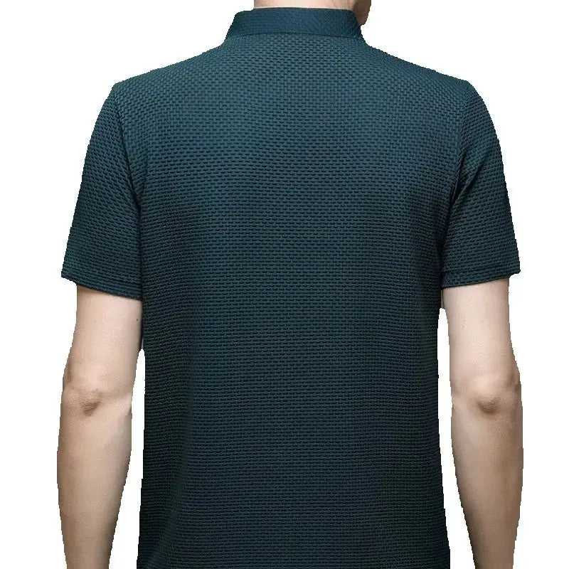 Polo Masculina Marenzzo em Malha de Seda Oca Slim