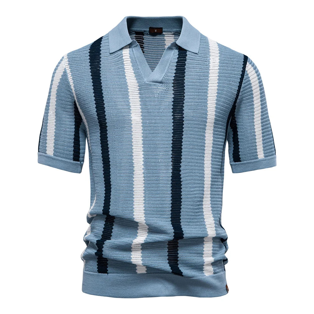 Polo Masculina Listrada Canelada Marenzzo