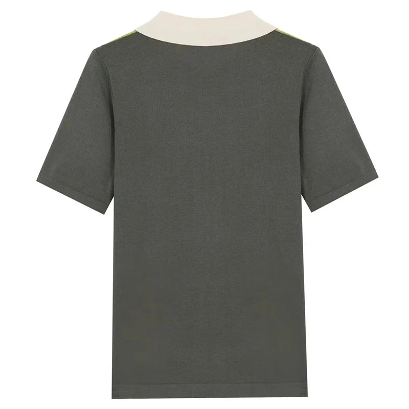 Polo Masculina Marenzzo em Malha Retrô com Botões