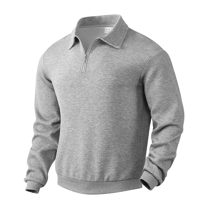 Camisa Polo Masculina Marenzzo Manga Longa com Zíper