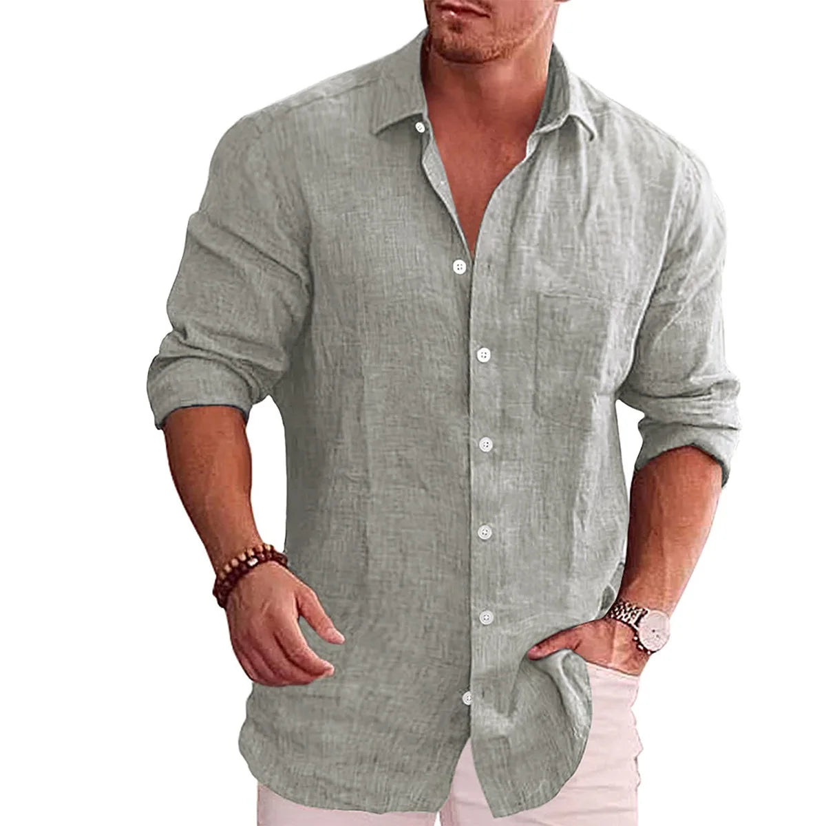 Camisa Masculina Casual Verão