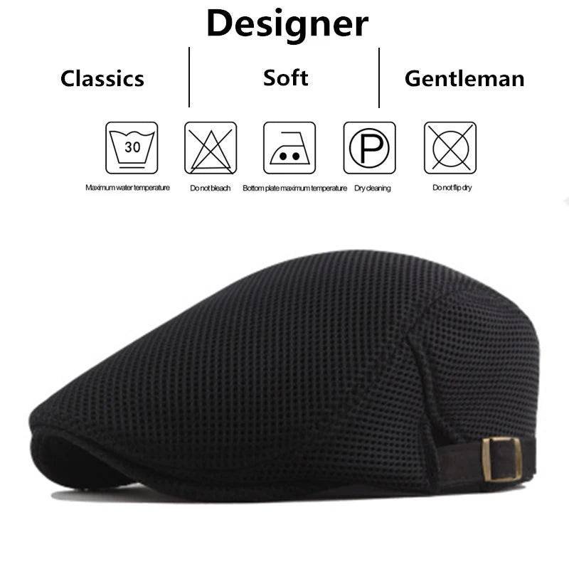 Boina Newsboy Masculina Marenzzo em Tela - Elegância Britânica