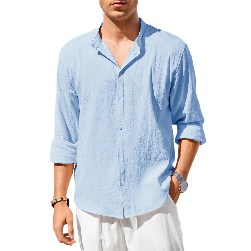 Camisa Masculina Lino Cotone Marenzzo