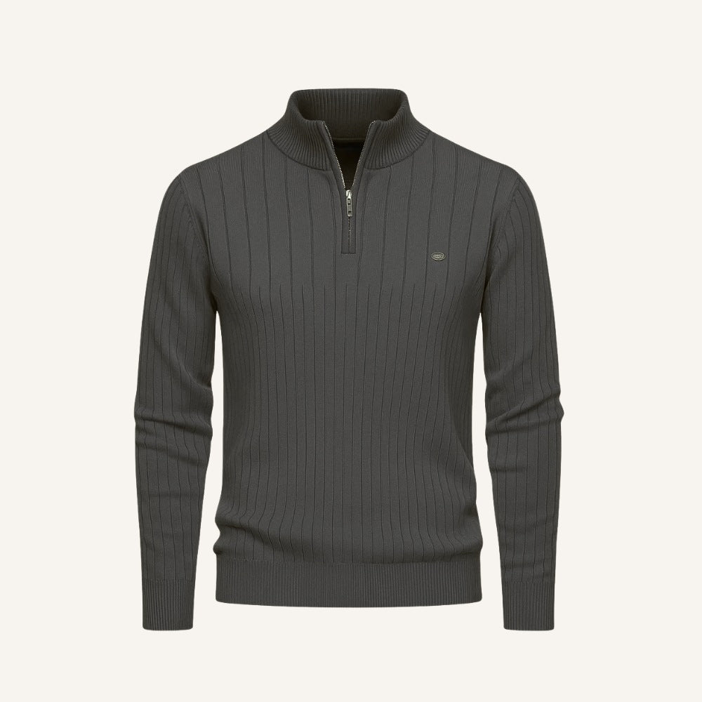 Suéter Masculino Gola Alta com Zíper Verri