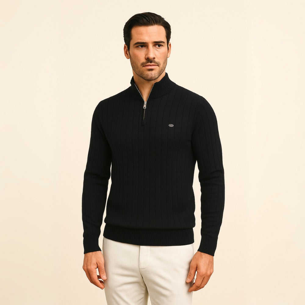 Suéter Masculino Gola Alta com Zíper Verri