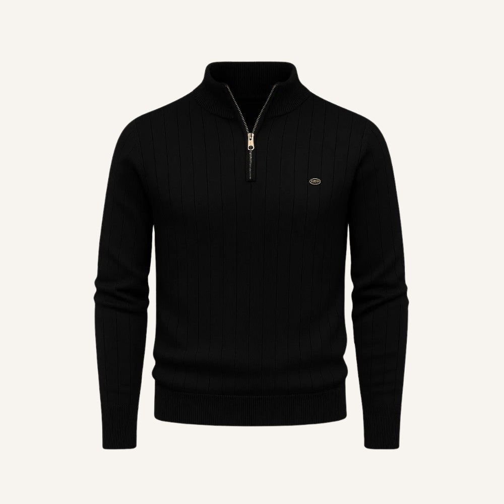 Suéter Masculino Gola Alta com Zíper Verri