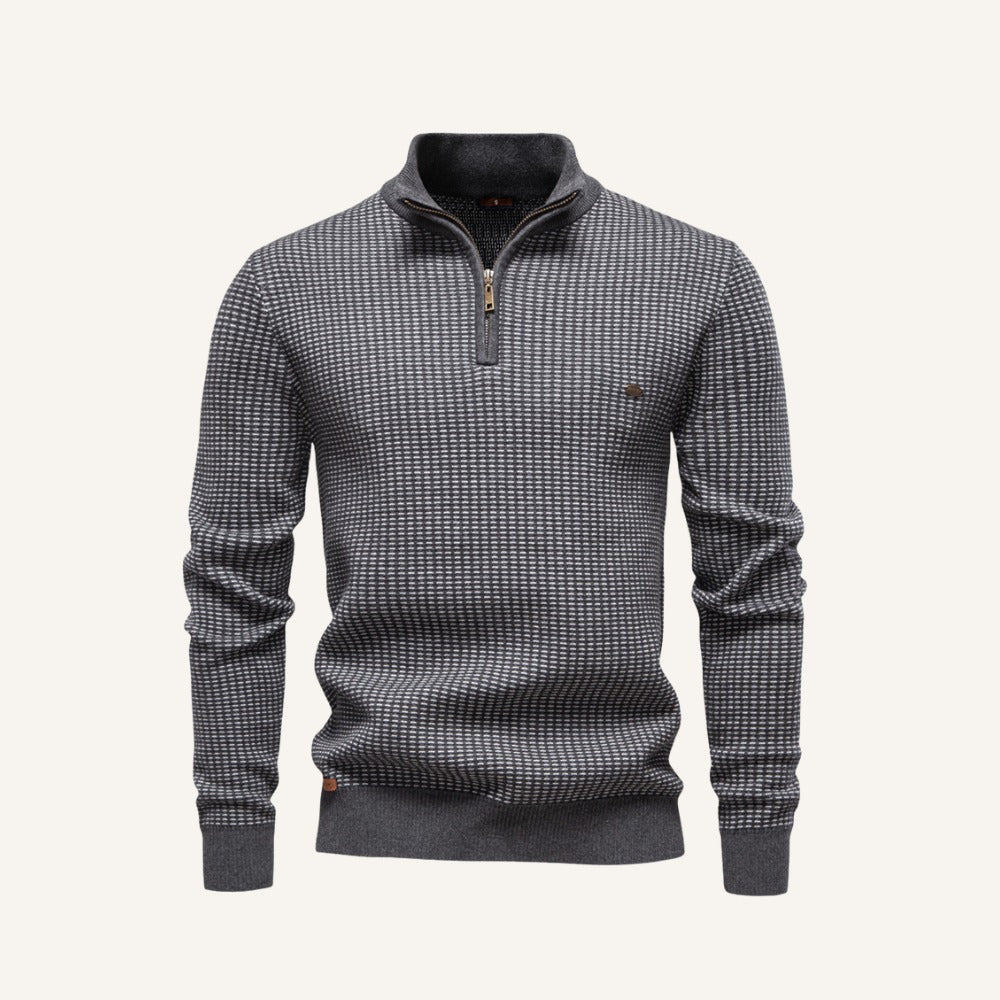 Suéter Tricô Meio Zíper Masculino Vaccioni