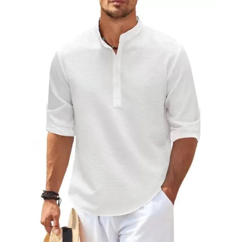 Camisa de Linho Masculina Marenzzo - Beach Wear