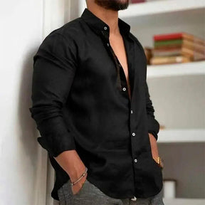 Camisa de Linho Masculina Marenzzo – Estilo Elegante e Conforto Atemporal