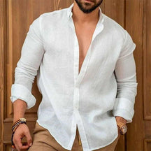 Camisa de Linho Masculina Marenzzo – Estilo Elegante e Conforto Atemporal