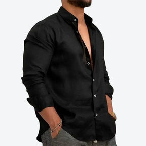 Camisa de Linho Masculina Marenzzo – Estilo Elegante e Conforto Atemporal