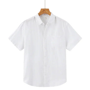 Camisa de Linho Manga Curta Masculina