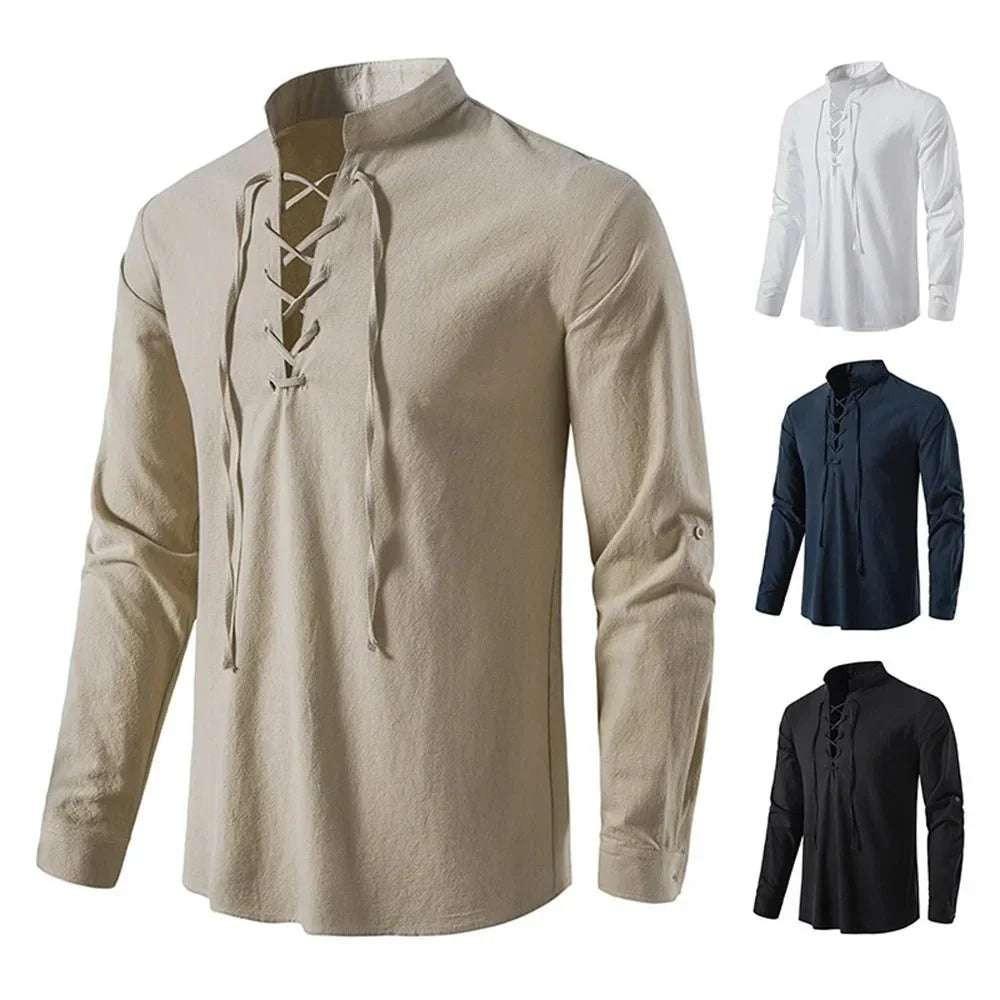 Camisa de Linho Masculina Marenzzo - Scottish Vintage