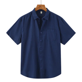 Camisa de Linho Manga Curta Masculina