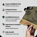 Bota Masculina Impermeável High em Couro para Outono Inverno