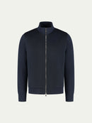 Navy Cashmere Bomber Jacket