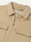 Beige City Bomber Jacket