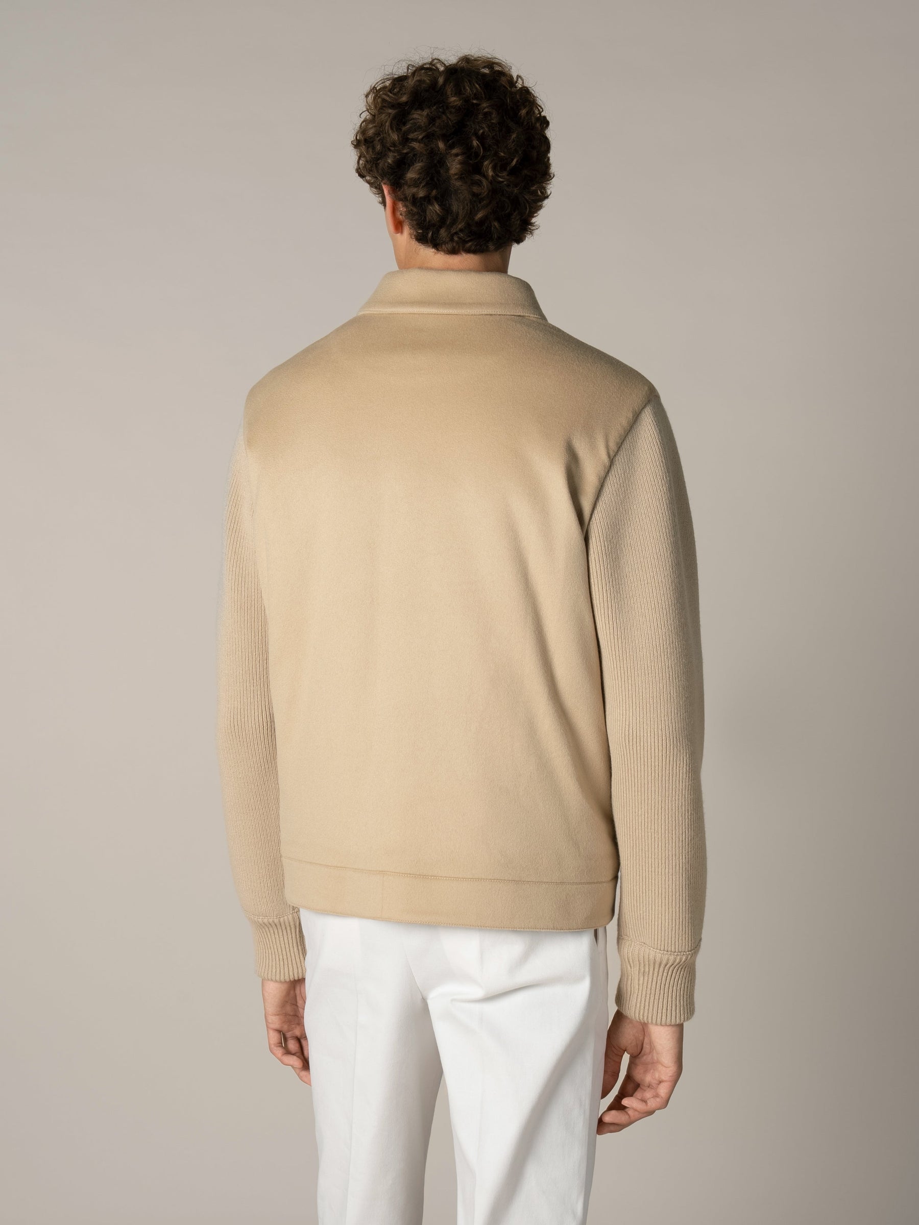 Beige City Bomber Jacket