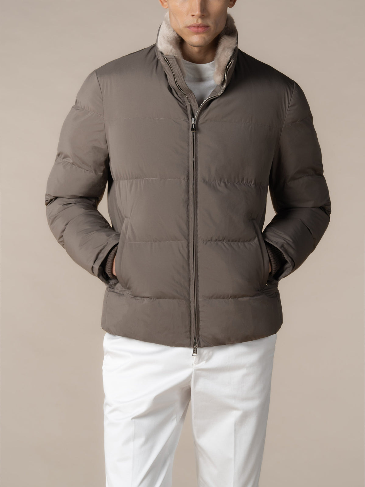 Ash Grey AUR1 Puffer Jacket