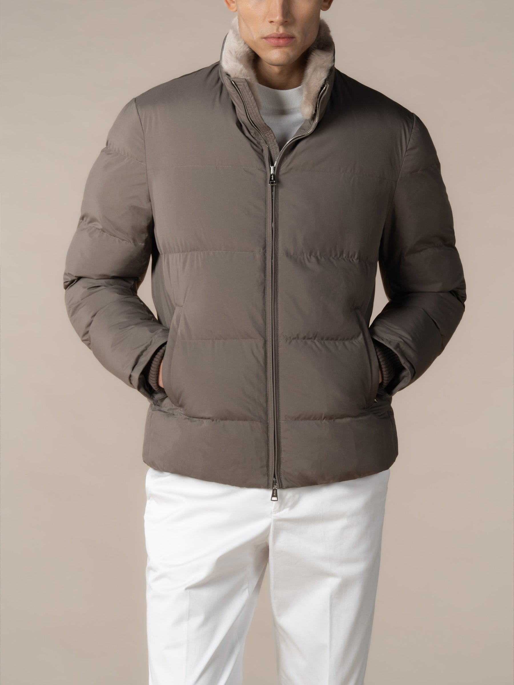 Ash Grey AUR1 Puffer Jacket