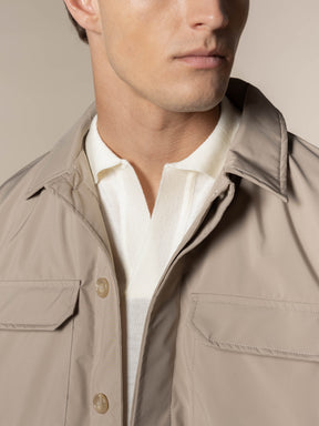 Beige City Button Jacket