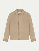 Light Beige Suede Jacket