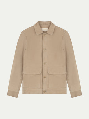 Light Beige Suede Jacket