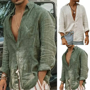 Camisa de Linho Masculina Marenzzo – Estilo, Conforto e Elegância