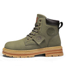 Bota Masculina Impermeável High em Couro para Outono Inverno
