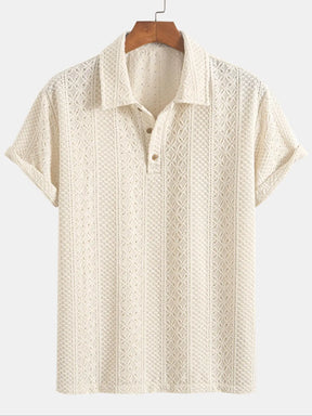 Polo Masculina Elástica Texturizada Marenzzo