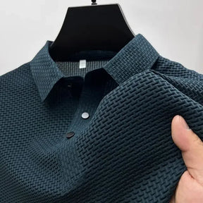 Polo Masculina Marenzzo em Malha de Seda Oca Slim