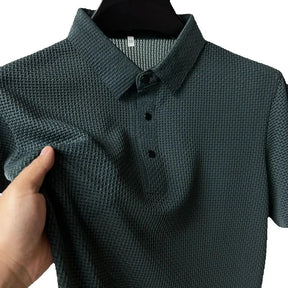 Polo Masculina Marenzzo em Malha de Seda Oca Slim
