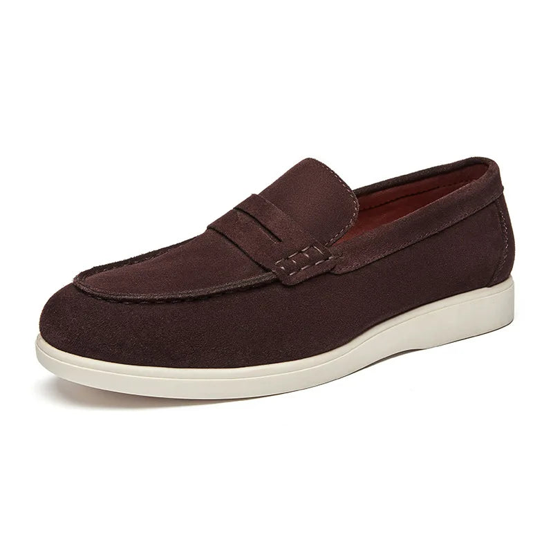 Mocassim Masculino Marenzzo em Camurça Fosca Slip On