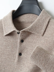 Suéter Masculino em Lã Pura com Gola Polo – Marenzzo