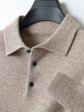 Suéter Masculino em Lã Pura com Gola Polo – Marenzzo