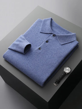 Suéter Masculino em Lã Pura com Gola Polo – Marenzzo