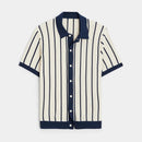 Polo Masculina Listrada em Viscose Marenzzo