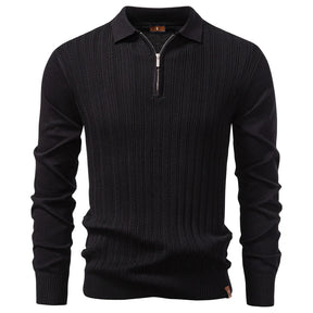 Camisa Polo Masculina Manga Longa Zíper Marenzzo